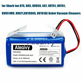 14,4 V/14,8 V V 2600mAh Nahradenie Shark RVBAT850 Batérie pre Shark Ion R75, R85, RV850, S87, RV751, RV761, Robotické Vysávače