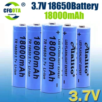 18650 lítiové batérie baterky 100% zbrusu nový 18650 nabíjateľná batéria baterka + nabíjačka, 3,7 V, 18000 Mah
