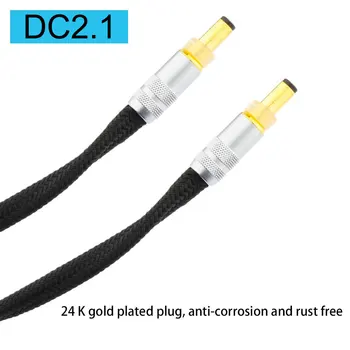1pc 2x14AWG OCC Strieborné Pozlátené jednosmerný (DC) Kábel pre Keces Lineárny pohon,Pôvodný Oyaide plug
