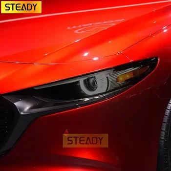 2 Ks Auto Svetlometu Ochranný Film Svetlomet Obnova Transparentné Čierna TPU Nálepka Pre Mazda 3 BP 2019 2020 - Príslušenstvo