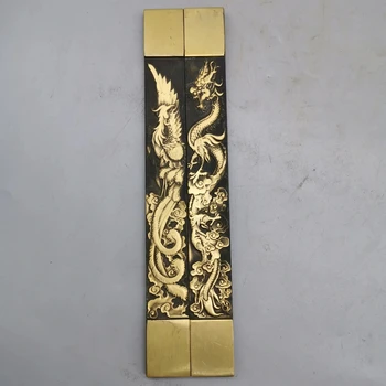 2 Pack Čínskej Kaligrafie Paperweight Dragon Phoenix Socha Rezbárstvo Dekorácie Papier Pätky Maľovanie, Písanie Maliarske Umenie Supp