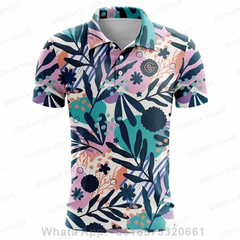 2023 Nieuwe Fashion Golf T-shirt Mužov Golf Polo Shirts Lete Tenké Dych Krátky Rukáv Business Bežné Anti-wrinkle Tshirts