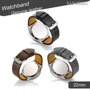 22 mm Originálne Kožené Hodinky pásmo Pre Galaxy Watch3 Výstroj S3 Huawei Watch3 samsung GT, GT2 Amazfit chromium-browser-inspector Atď. Univerzálne Hodinky remienok