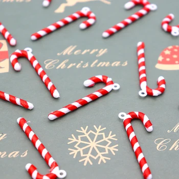 24pcs Plastové Vianočné Červená Biela Candy Cane Plavidlá, Vianočné Dekorácie pre Domov Barly Ozdoby na Vianočné stromčeky DIY Nový Rok