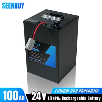 24V 100Ah LiFePO4 Lítiová Batéria 4000 Hlboké Cyklov Nabíjateľné Batérie 100A BMS Na Lodi Motor Solárny Panel Home RV Moc