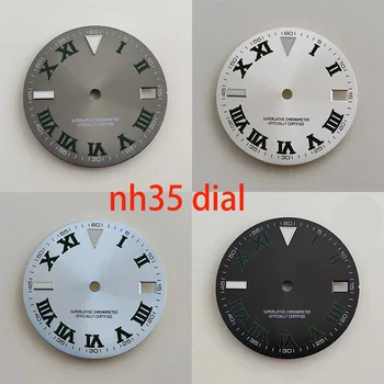 28.5 mm NH35 dial Sledovať dial Roman dial Ice blue svetelný dial Vhodné pre NH35/36 sledovať pohyb príslušenstvo Hodinky repair tool