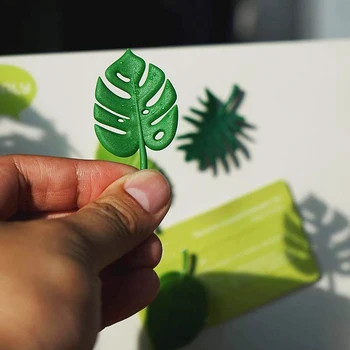 4Pcs Mini Chladnička Magnety Tropické Listy Zelené ABS Chladnička Magnet Monstera Magnet Rastlín Chladnička Kuchyňa Dekorácie Roztomilý