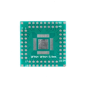 5 KS QFP 32 40 48 56 64 Prenos Rada Adaptér PCB Pinboard SMT SMD, aby DIP40 DIP32 DIP64 DIP Pin IC Test Plechu 0,5 mm 0.8 mm Ihrisku