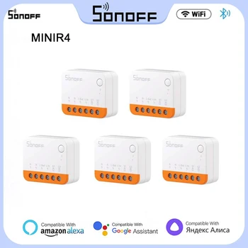 5 KS SONOFF MINIR4 Extrémne WIFi MINI Smart Switch EWeLink APLIKÁCIU Diaľkové Ovládanie Externého Spínača Ovládanie Odpojte Relé Prepínač Režimu