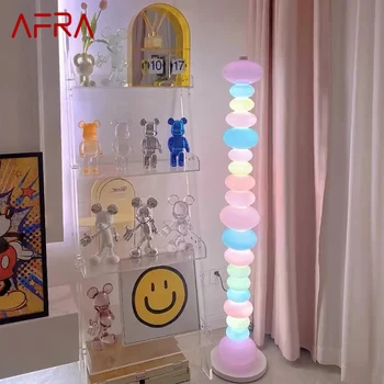 AFRA Nordic Deti Poschodí Lampa Farba Moderné Rodinné Iiving Izba Spálňa Tvorivosti LED Dekoratívne Atmosféru