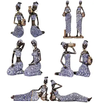Africká Žena Figúrka Socha Zbierky, Umelecké Dielo, Domorodé Ženy Socha