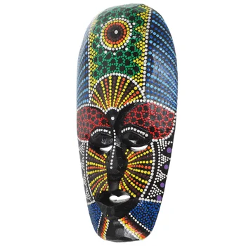 Africké Masky Stenu Socha, Ručne Vyrezávané Africké Domorodé Sieťovej Masky Umenie Drevené Veľa Šťastia Ochrany Tribal Tiki Wall Art