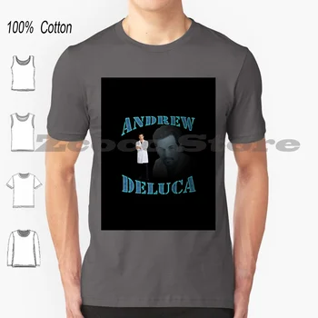 Andrew Deluca T-Tričko 100% Bavlna Muži Ženy Osobné Vzor Sivé Anatómie Andrew Deluca Meredith Grey Alex Karev Arizona