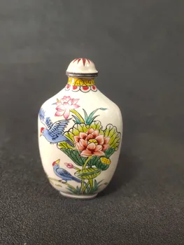 Antické Zbierky Cloisonne Kvet, Vták šnupavý tabak Fľaša Dekoratívne Ozdoby