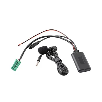 Auto Bluetooth 6Pin Mini ISO AUX IN 3,5 MM Audio Jack, Odnímateľný Mikrofón pre Renault Updatelist Tunerlist CD Modely