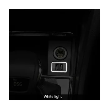 Auto Dvojitý USB Nabíjačka GT Rýchle Nabíjanie pre Škoda Kodiaq 2017-2020 Adaptér pre Cigaretový Zapaľovač Mount s Svetlo Modrá