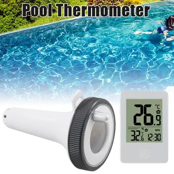 Bezdrôtové Plávajúce Bazén Teplomer LCD Displej Pet Kúpeľ Vhodný Pre Bazén Vaňa Vody Spa Akvárium A rybničnej