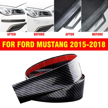 Carbon Fiber Zadný Kufor Stráže Šúchať Dosku Krytu Výbava Pre Ford Mustang 2015-2018 Vonkajšie Príslušenstvo, Auto Nálepky Nové