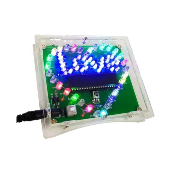 DIY Elektronické Kit Farebné LED Bleskom Láska Srdce DIY Diaľkové Ovládanie Spájkovanie Projektu Auta valentínsky Darček s Shell