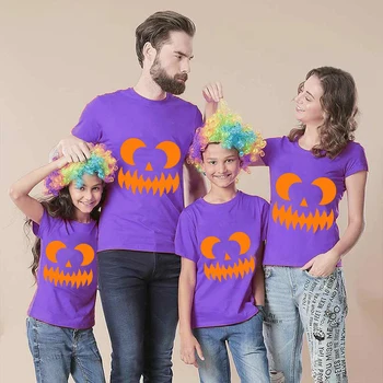 Halloween Zodpovedajúce Rodiny Topy Exkluzívny Dizajn Sawtooth Ghostface Biela T-shirts