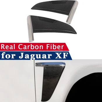 Jaguar XF 2012-2015 Auto Príslušenstvo Reálne Uhlíkových Vlákien Blatník odvzdušňovací Znak Výbava Nálepky Exteriéru Výbava Bodykit