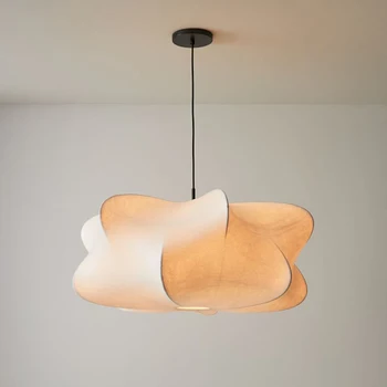 Japonský prívesok svetlo Špeciálne tvarované Hodváb Svetlá Kreatívny Dizajn wabi sabi svetlo pre Obývacia Izba Jedáleň v kancelárii svetlo