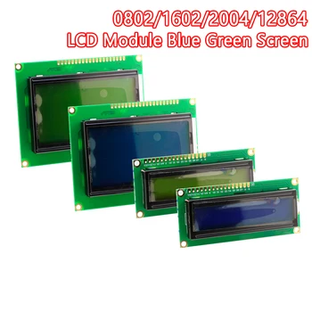 LCD Modul Modrá Zelená Obrazovka Pre Arduino 0802 1602 2004 12864 LCD Charakter UNO R3 Mega2560 Displej PCF8574T IIC I2C Rozhranie