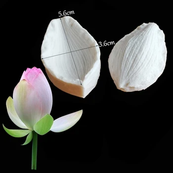 Lotus Petal Veiner &Fréza Silikónové Formy Cake Zdobenie Nástroje Kvet Fondant Gumpaste Candy Formy ,Sugarcraft Formy CS274