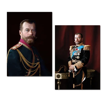 Mikuláša II Maľovanie Cisára Ruska Plátno Plagáty a Potlačou Klasické ruské Portréty Obrázok pre Steny v Obývacej Izbe Dekor