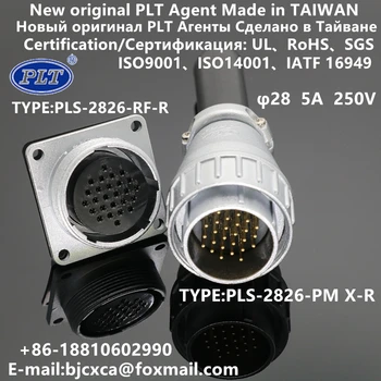PLS-2826-RF+PM PLS-2826-RF-R PLS-2826-PM X-R PLT APEX Global Agent M28 26pins Konektor Letectva Plug NewOriginal RoHS, UL TAIWAN