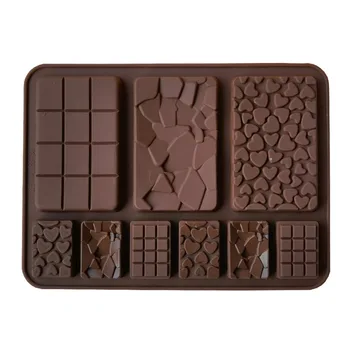 Potravinársky Oddeliteľné Čokoláda, Formy, Non Stick Silikónové Bielkovín a Energie Bar Plesní