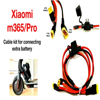 pre súčasne extra rozšírenie XIAO m365 a Pro 36v 48v batérie kábel súpravy XT30&XT60+ 25A poistka