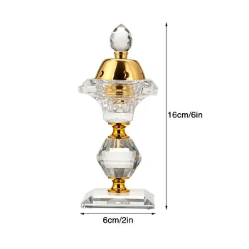 Prenosné 6in Mini Kadidlo Horák Kovové Diamond Kvetinový Arabskom Crystal Lopatku Aróma Sporák Držiteľ Domova