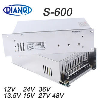prepínanie napájací zdroj pre LED Pásy svetla S-600W 12V 13.5 V 15V 24V 27V 36V 48V ac dc konvertor Single Výstup S-600-15