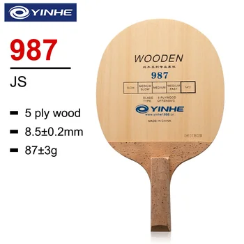 Pôvodné Yinhe 987 Kórea Štýl Stolný Tenis Kotúča (5-Vrstvové Drevo) Japonský Penhold (JS) Rukoväť Rakety príkaz Ping Pong Bat