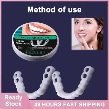 Silikónové Bielenie Zubov Kryt Úsmev Dyhy Zuby Krásy Nástroj Kozmetické Zuby Traky Simulácia Protézy Hornej Dolnej Zuby Nastaviť