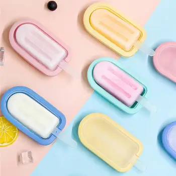 Silikónové Ice Cream Formy S Krytom A Nálepiek Krásne Srdce Ice-lízatko Popsicle Formy Zmrzliny Maker Nástroje Strany Dodávky