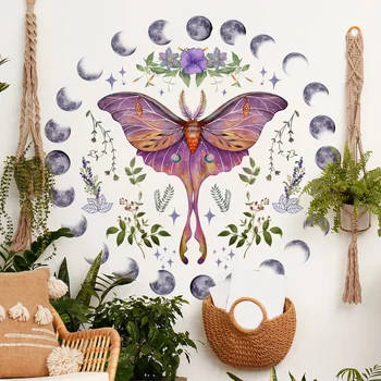 Stena Nálepky Kvet, Motýľ Domov Spálne Dekorácie Nepremokavé PVC Home Decor Art DIY Ornament Miestnosti Dekorácie