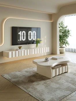 TV skrinky francúzskeho masívneho dreva konferenčný stolík kombinácia moderných jednoduchá obývacia izba zavesenie