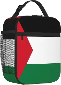 Vlajka Palestíny Opakovane Tepelnej Obed Taška Muži Ženy Vodotesný, Prenosný Izolované Obed Box pre Prácu Piknik na Pláži