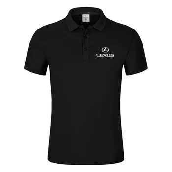 Vysoko Kvalitný L-Lexus Racing Suit pre Mužov a Ženy T-Shirt Business Klesnutie jednofarebné Tričko POLO Tričko Klopě
