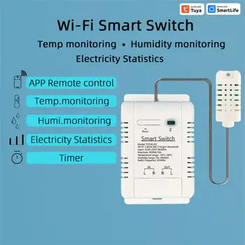 WiFi -16 Prepínač Tuya Bezdrôtové Ovládanie s Spotrebu Energie, Monitorovanie Teploty a Vlhkosti Termostat Alexa Kompatibilné