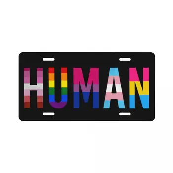 Ľudské LGBT Pride Vzor 6inX12in auto špz dekorácie