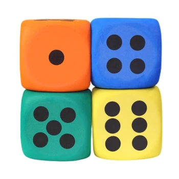 Šesť Jednostranný Kockách 8cm Pena Kockách Dot Kockách pre Matematiku Výučby Doskové Hry, Kid Kockách