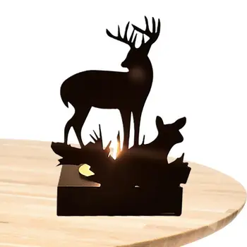 Železný Svietnik Tvorivé Elk Sviečkový Stojan Dekorácie Ploche Ornament Domova Pre Spálne, Kuchyne, Obývacia Pultu